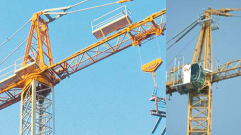 Gru a torre Tck Sbracci da 30 a 63 metri con portate sino ai 8.000kg